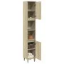 Armario de baño madera contrachapada roble Sonoma 30x30x190 cm de , Tocadores de baño - Ref: Foro24-849657, Precio: 78,07 €, ...
