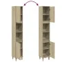 Armario de baño madera contrachapada roble Sonoma 30x30x190 cm de , Tocadores de baño - Ref: Foro24-849657, Precio: 78,07 €, ...