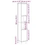 Armario de baño madera contrachapada roble Sonoma 30x30x190 cm de , Tocadores de baño - Ref: Foro24-849657, Precio: 78,07 €, ...