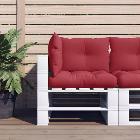Palettenkissen, 3 Stück, Stoff in Weinrot. von , Kissen für Stühle und Sofas - Ref: Foro24-360865, Preis: 41,20 €, Rabatt: %