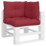 Cojines para palets 3 unidades tela rojo tinto by , Cushions for chairs and sofas - Ref: Foro24-360865, Price: 40,58 €, Disco...