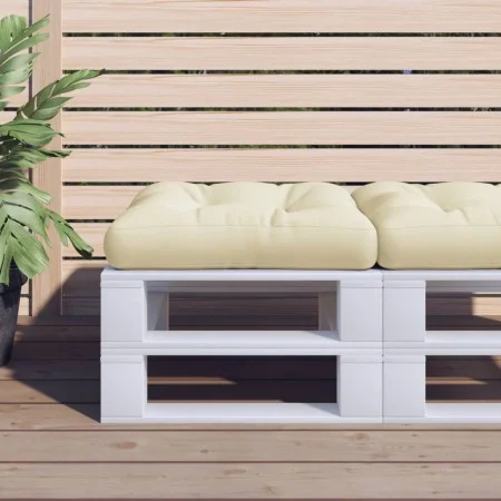 Cojín para sofá de palets tela crema 50x50x12 cm by , Cushions for chairs and sofas - Ref: Foro24-360427, Price: 22,92 €, Dis...