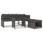 4-teiliges Garten-Essset mit grauen PE-Rattankissen von vidaXL, Gartensets - Ref: Foro24-311914, Preis: 284,93 €, Rabatt: %