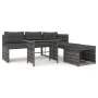 4-teiliges Garten-Essset mit grauen PE-Rattankissen von vidaXL, Gartensets - Ref: Foro24-311914, Preis: 281,28 €, Rabatt: %