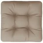 Cojín para sofá depalets de tela gris taupé 50x50x12 cm by , Cushions for chairs and sofas - Ref: Foro24-360433, Price: 26,38...