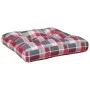 Cojín para sofá sofá de palets tela a cuadros rojo 50x50x12 cm by , Cushions for chairs and sofas - Ref: Foro24-360438, Price...
