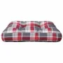 Cojín para sofá sofá de palets tela a cuadros rojo 50x50x12 cm by , Cushions for chairs and sofas - Ref: Foro24-360438, Price...