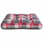 Cojín para sofá sofá de palets tela a cuadros rojo 50x50x12 cm by , Cushions for chairs and sofas - Ref: Foro24-360438, Price...