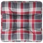 Cojín para sofá sofá de palets tela a cuadros rojo 50x50x12 cm by , Cushions for chairs and sofas - Ref: Foro24-360438, Price...