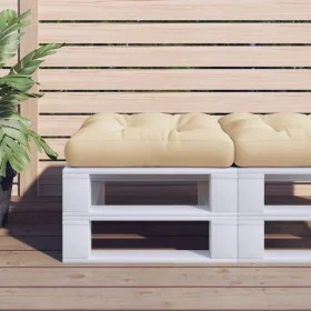 Cojín para sofá de palets de tela beige 60x60x12 cm by , Cushions for chairs and sofas - Ref: Foro24-360450, Price: 27,09 €, ...
