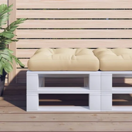 Cojín para sofá de palets de tela beige 60x60x12 cm de , Cojines para sillas y sofás - Ref: Foro24-360450, Precio: 27,09 €, D...