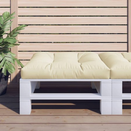 Cojín para sofá de palets tela crema 70x70x12 cm by , Cushions for chairs and sofas - Ref: Foro24-360471, Price: 46,08 €, Dis...