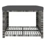 4-piece garden dining set with gray PE rattan cushions by vidaXL, Garden sets - Ref: Foro24-311914, Price: 281,28 €, Discount: %