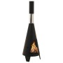 Estufa de jardín con atizador acero 38x38x122 cm de vidaXL, Chimeneas - Ref: Foro24-313355, Precio: 96,65 €