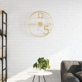 Reloj de pared de hierro dorado Ø50 cm by , Wall clocks - Ref: Foro24-4008402, Price: 39,54 €, Discount: %