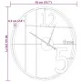 Reloj de pared de hierro dorado Ø50 cm by , Wall clocks - Ref: Foro24-4008402, Price: 39,54 €, Discount: %