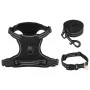 Arnés para perros con correa y collar ajustable negro S de , Productos para perros - Ref: Foro24-4013380, Precio: 24,18 €, De...