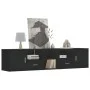 Mueble de esquina madera de ingeniería negro 200x40x45 cm by , Closets and storage - Ref: Foro24-3307829, Price: 127,18 €, Di...