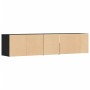 Mueble de esquina madera de ingeniería negro 200x40x45 cm de , Armarios y almacenamiento - Ref: Foro24-3307829, Precio: 129,4...