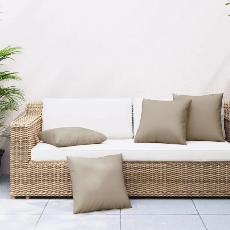 Sofakissen 4er Set, grauer Taupé-Stoff, 50x50 cm von , Kissen für Stühle und Sofas - Ref: Foro24-360389, Preis: 45,38 €, Raba...