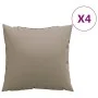 Sofakissen 4er Set, grauer Taupé-Stoff, 50x50 cm von , Kissen für Stühle und Sofas - Ref: Foro24-360389, Preis: 45,38 €, Raba...