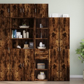 Schmaler Schrank aus geräucherter Eichen-Ingenieurholz 40x42,5x225 cm. von , Sideboards - Ref: Foro24-3281277, Preis: 172,07 ...