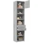 Schmaler Schrank aus grauer Sonoma-Ingenieurholz 50x42,5x225 cm. von , Sideboards - Ref: Foro24-3281313, Preis: 177,74 €, Rab...