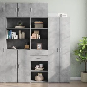 Armario estrecho madera ingeniería gris hormigón 50x42,5x225 cm by , Sideboards - Ref: Foro24-3281311, Price: 172,13 €, Disco...
