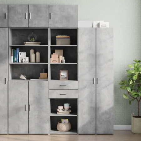 Armario estrecho madera ingeniería gris hormigón 50x42,5x225 cm de , Aparadores - Ref: Foro24-3281311, Precio: 172,10 €, Desc...