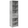 Armario estrecho madera ingeniería gris hormigón 50x42,5x225 cm by , Sideboards - Ref: Foro24-3281311, Price: 174,78 €, Disco...