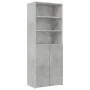 Armario de madera de ingeniería gris hormigón 70x42,5x225 cm by , Sideboards - Ref: Foro24-3281318, Price: 213,18 €, Discount: %