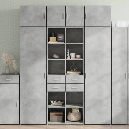 Armario de madera de ingeniería gris hormigón 70x42,5x225 cm de , Aparadores - Ref: Foro24-3281339, Precio: 203,18 €, Descuen...