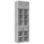 Armario de madera de ingeniería gris hormigón 70x42,5x225 cm by , Sideboards - Ref: Foro24-3281339, Price: 202,38 €, Discount: %