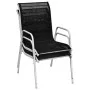 Stackable garden chairs, 2 units, black steel and textilene by vidaXL, Garden chairs - Ref: Foro24-313070, Price: 81,32 €, Di...