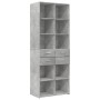 Armario de madera de ingeniería gris hormigón 70x42,5x225 cm by , Sideboards - Ref: Foro24-3281339, Price: 202,38 €, Discount: %