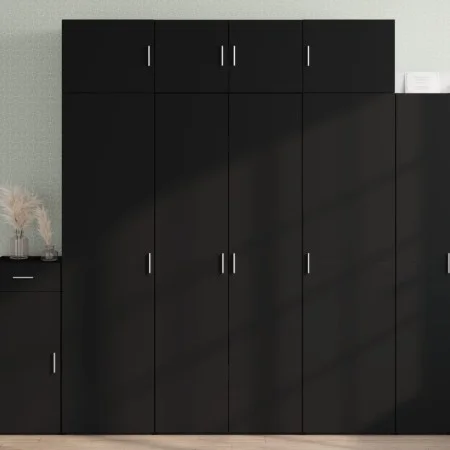 Armario de madera de ingeniería negro 80x42,5x225 cm de , Aparadores - Ref: Foro24-3281351, Precio: 263,71 €, Descuento: %