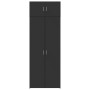 Armario de madera de ingeniería negro 80x42,5x225 cm