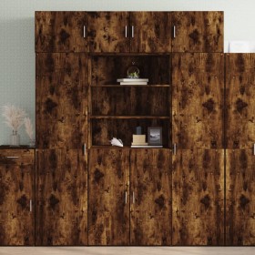 Rauchiger Eichen-Ingenieurholzschrank 80x42,5x225 cm von , Sideboards - Ref: Foro24-3281347, Preis: 232,59 €, Rabatt: %