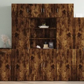 Rauchiger Eichen-Ingenieurholzschrank 80x42,5x225 cm von , Sideboards - Ref: Foro24-3281347, Preis: 229,46 €, Rabatt: %