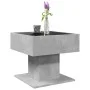 Mesa de centro y LED madera ingeniería gris hormigón 50x50x45cm by , Coffee table - Ref: Foro24-847528, Price: 90,69 €, Disco...