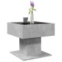 Mesa de centro y LED madera ingeniería gris hormigón 50x50x45cm by , Coffee table - Ref: Foro24-847528, Price: 92,11 €, Disco...
