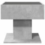 Mesa de centro y LED madera ingeniería gris hormigón 50x50x45cm by , Coffee table - Ref: Foro24-847528, Price: 92,11 €, Disco...