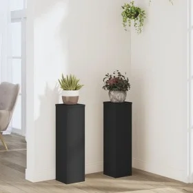 Soporte de plantas 2 uds madera ingeniería negro 17x17x60 cm by , Pot stands - Ref: Foro24-852934, Price: 49,61 €, Discount: %
