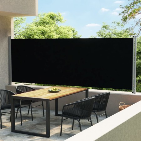 Ausziehbare Seitenmarkise für Terrasse, schwarz, 600 x 160 cm von vidaXL, Sonnenschirme - Ref: Foro24-313375, Preis: 107,09 €...