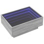 Mesa de centro y LED madera ingeniería gris Sonoma 70x50x30 cm de , Mesas de centro - Ref: Foro24-847516, Precio: 117,53 €