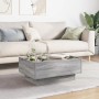Mesa de centro y LED madera ingeniería gris Sonoma 70x50x30 cm by , Coffee table - Ref: Foro24-847516, Price: 113,84 €, Disco...
