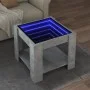 Mesa de centro y LED madera ingeniería gris hormigón 53x53x45cm de , Mesas de centro - Ref: Foro24-847542, Precio: 87,34 €, D...