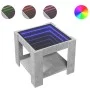 Mesa de centro y LED madera ingeniería gris hormigón 53x53x45cm de , Mesas de centro - Ref: Foro24-847542, Precio: 87,34 €, D...