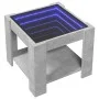 Mesa de centro y LED madera ingeniería gris hormigón 53x53x45cm de , Mesas de centro - Ref: Foro24-847542, Precio: 87,34 €, D...
