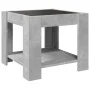 Mesa de centro y LED madera ingeniería gris hormigón 53x53x45cm de , Mesas de centro - Ref: Foro24-847542, Precio: 87,34 €, D...